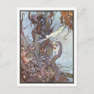 Cartão Postal A Pequena Sereia por Edmund Dulac