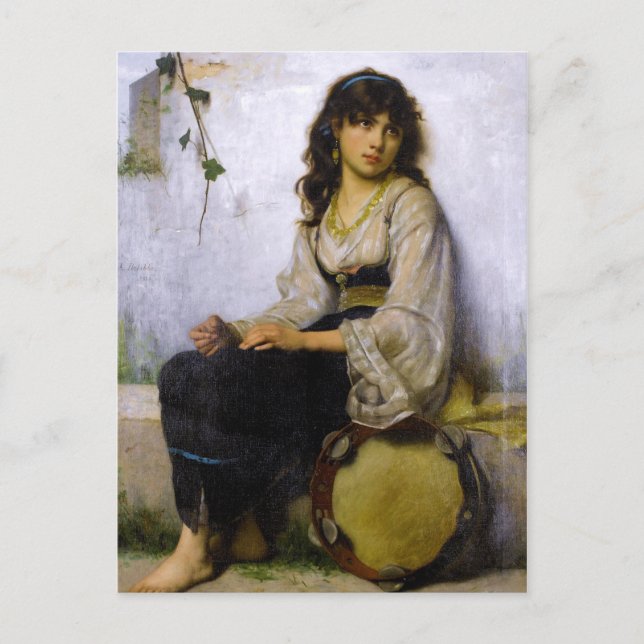 Cartão Postal A Pequena Tambourine Girl ~ (Frente)