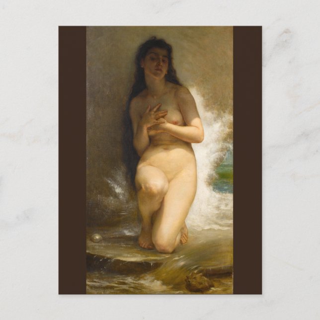 Cartão Postal A pérola de William-Adolphe Bouguereau (Frente)