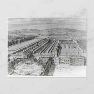 Cartão Postal A perspectiva do Grays Inn, 1720