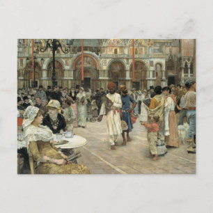 Cartão Postal A Piazza do Santo Mark's, Veneza, 1883, por Willia