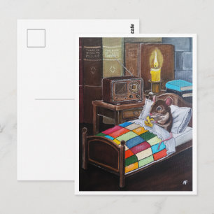 Cartão Postal A Pintura A Transmissão Da Meia-Noite por Alfred F