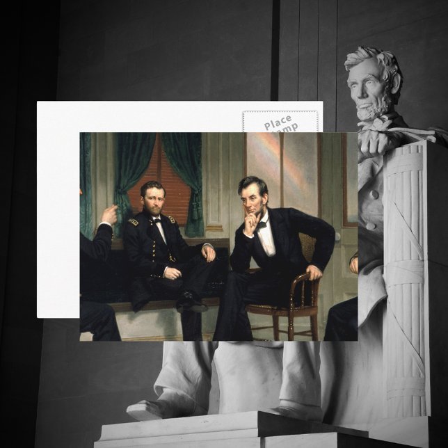 Cartão Postal A pintura de peacemakers de 1868 (The Peacemakers Painting of 1868 Postcard)