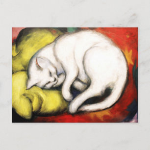 Cartão Postal A pintura do Gato Branco de Franz Marc