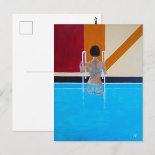 Cartão Postal A pintura do Grande Resort por Alfred Fox