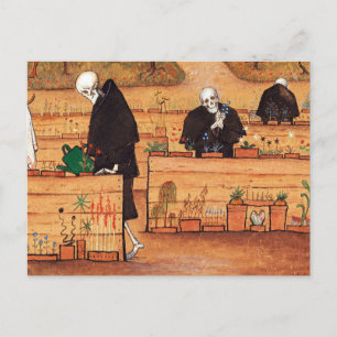 Cartão Postal A pintura do Jardim por Hugo Simberg