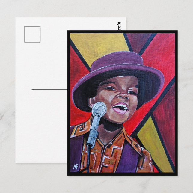 Cartão Postal A pintura infantil prodígio de Alfred Fox (Frente/Verso)