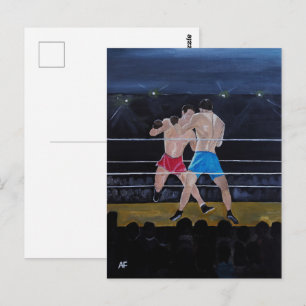 Cartão Postal A Pintura Os Boxeadores por Alfred Fox