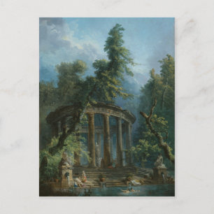 Cartão Postal A Piscina Bathing - Hubert Robert