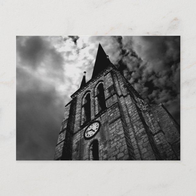 Cartão Postal a placa de posto da torre de relógio (Frente)