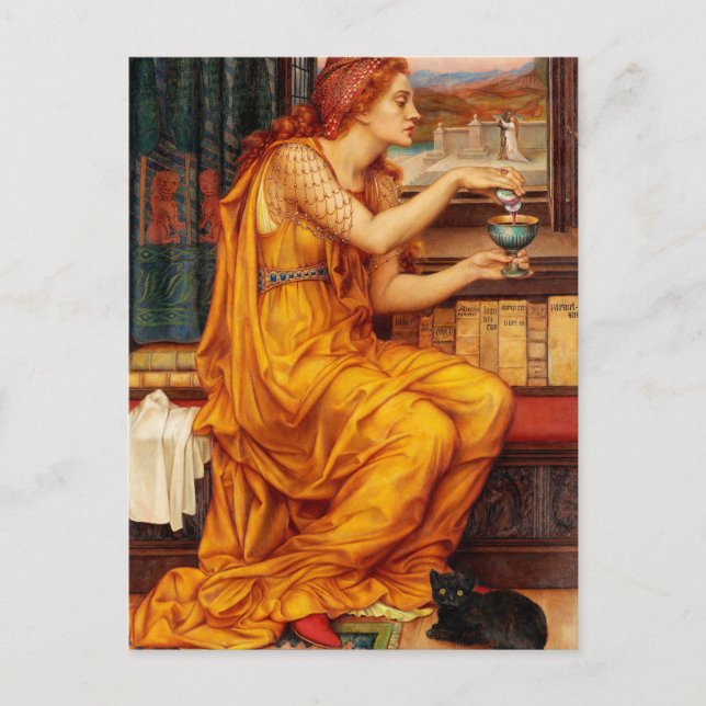 Cartão Postal A Poção do Amor - A Pintura De Evelyn De Morgan (Frente)