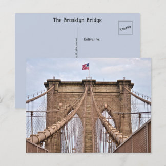 Cartão Postal A ponte do Brooklyn Postcard New York America