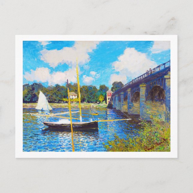 Cartão Postal A Ponte em Argenteuil Claude Monet (Frente)