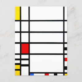 Cartão Postal A Praça de Traffic por Piet Mondrian - Arte Modern