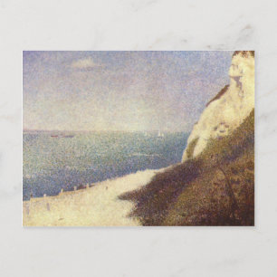 Cartão Postal A praia em Honfleur por Georges Seurat