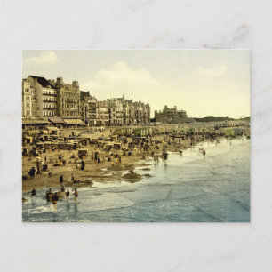 Cartão Postal A praia em Ostend Belgium