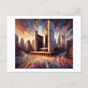 Cartão Postal A Prefeitura de Toronto à Noite,
