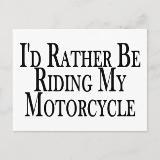 Cartão Postal A preferencialmente Está Dirigindo Minha Motocicle