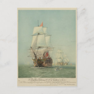 Cartão Postal A Primeira Viagem da Vitória do H.M.S. em 1778
