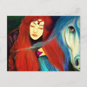 Cartão Postal A Princesa e a Paisagem do Unicórnio testsieART