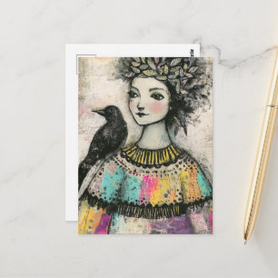 Cartão Postal A Princesa e o Corvo