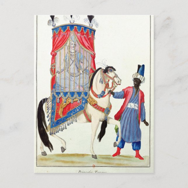 Cartão Postal A princesa turca a caminho da mesquita (Frente)