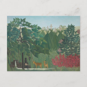Cartão Postal A Quebra d'água de Henri Rousseau, Vintage Fine Ar