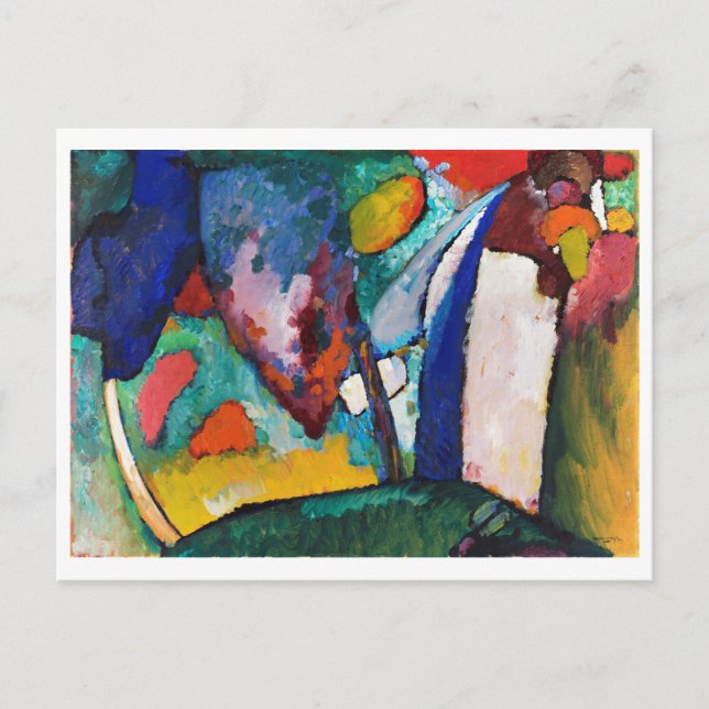 Cartão Postal A Quebra d'água, Wassily Kandinsky (Frente)