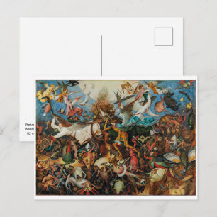 Cartão Postal A Queda dos Anjos Rebeldes Pieter Bruegel, o Vel