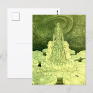 Cartão Postal A Rainha da Neve por Edmund Dulac ilustrações