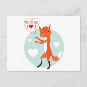 Cartão Postal a Raposa diz que te amo!