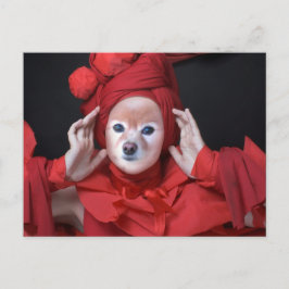 Cartão Postal A Raposa É A Dama De Vermelho