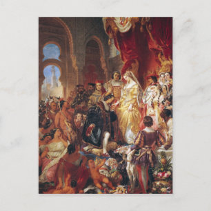 Cartão Postal A recepção de Cristóvão Colombo