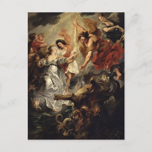 Cartão Postal A reconciliação de Marie de Medici e ela (Frente)