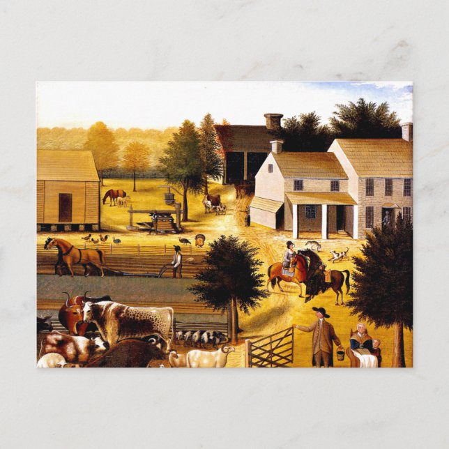 Cartão Postal A Residência de David Twining - Edward Hicks (Frente)