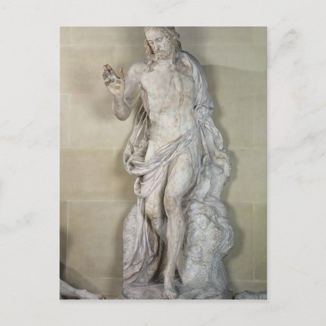 Cartão Postal A ressurreição, detalhes do Cristo (Frente)