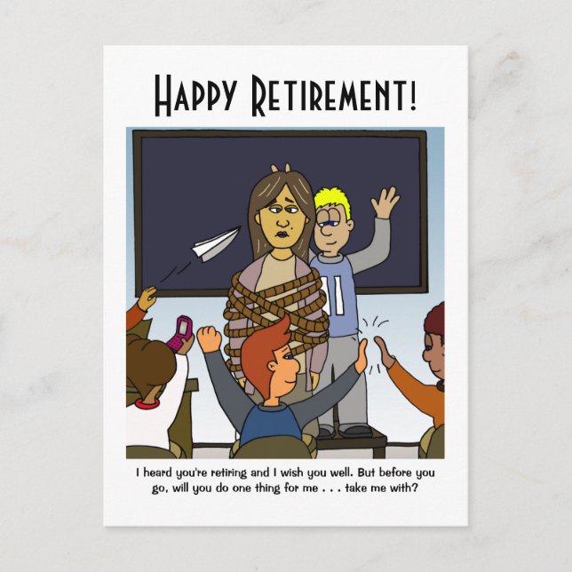 Cartão Postal A Retirada Do Professor Me Leva Com Cartão-Postal (Frente)