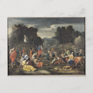 Cartão Postal A reunião de Manna, c.1637-9