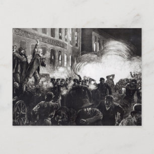 Cartão Postal A revolta anarquista em Chicago