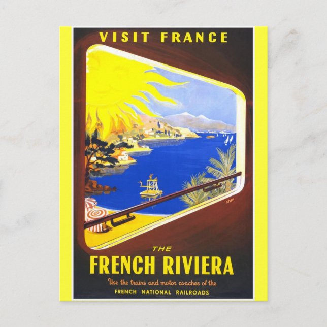 Cartão Postal A Riviera Francesa (Frente)