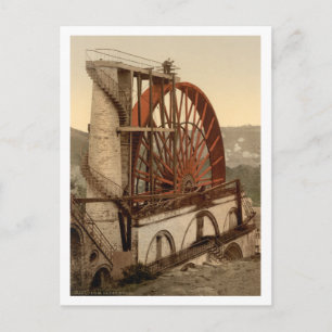 Cartão Postal A Roda, Laxey, Ilha de Man, Inglaterra