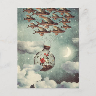 Cartão Postal A Rosa Que Queria Ver O Mundo