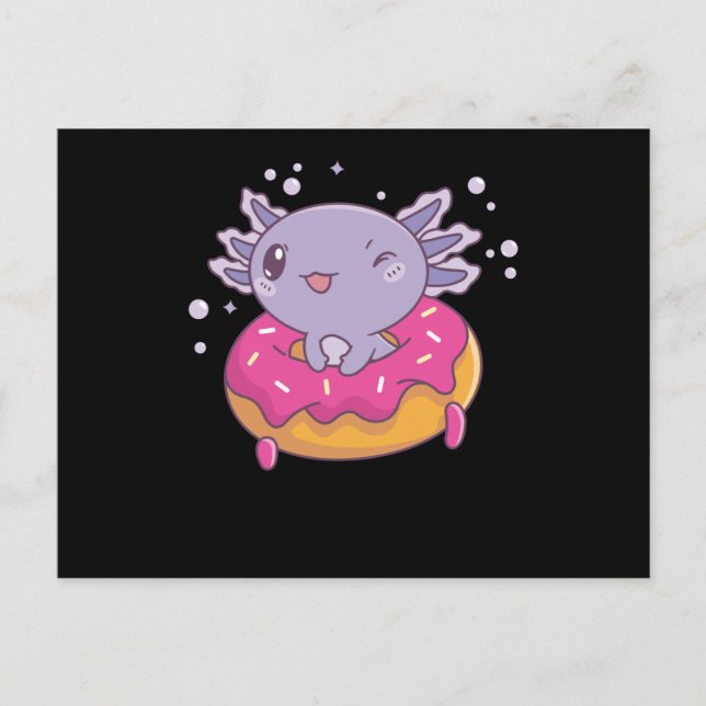 Cartão Postal A Rosquinha Axolotl Sanxolotl Aloja Animais Doente (Frente)