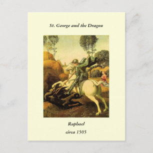 Cartão Postal A "Rua George e o Dragão" de Raphael (cerca de 150