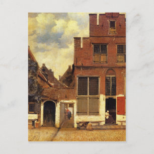 Cartão Postal A rua pequena de Johannes Vermeer