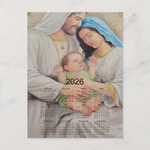 Cartão Postal A Sagrada Família: Amor Divino Calendário 2026