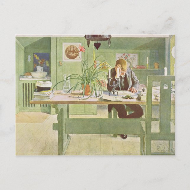 Cartão Postal A Sala de Estudos, pub. em 'Lasst Licht Hinin' (`L (Frente)