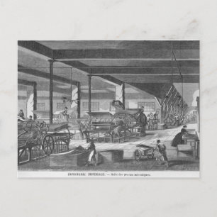 Cartão Postal A sala de impressão