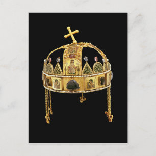 Cartão Postal A Santa Coroa da Hungria, século 11
