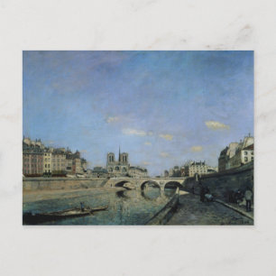 Cartão Postal A Sena e Notre Dame em Paris, 1864